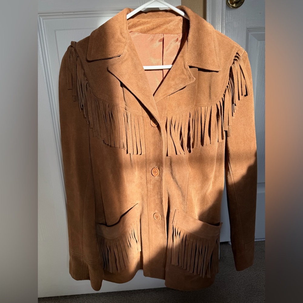 Vintage Genuine Suede Fringe Jacket. Fits like women’s small/medium.